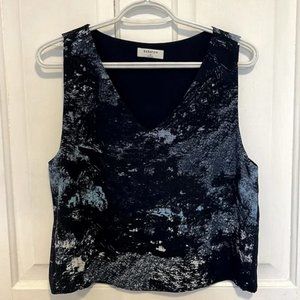 NWOT Babaton Murphy Blouse in blue swirl